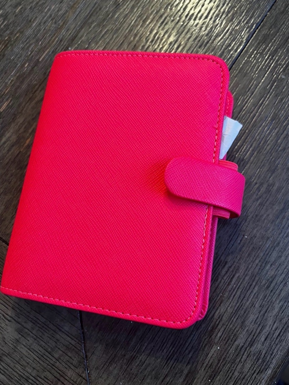 filoFAX Hot Pink Planner Folio with Snap Closure